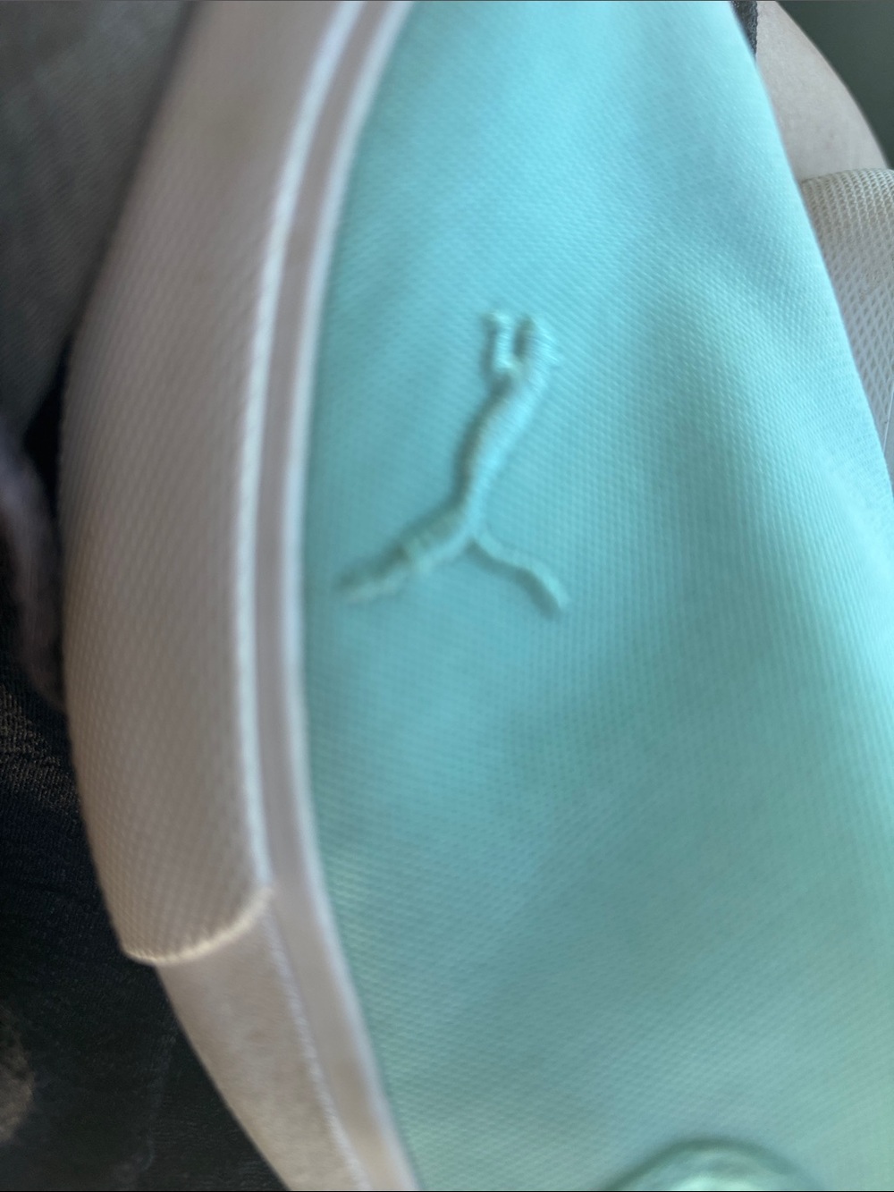 Puma Aqua Canvas Slip-On with Pink Logo